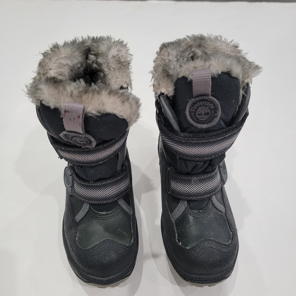 Timberland Black Winter Boots with Faux Fur Sz 11